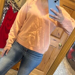 Izod Light Orange V-Neck Sweater